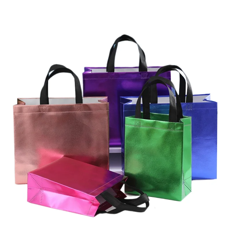 StoBag 25pcs Wholesale Non-woven Tote Bags Gift Packaging Storage Shopping Portable Fabric Reusable Pouch Custom Logo(Extra Fee) 2