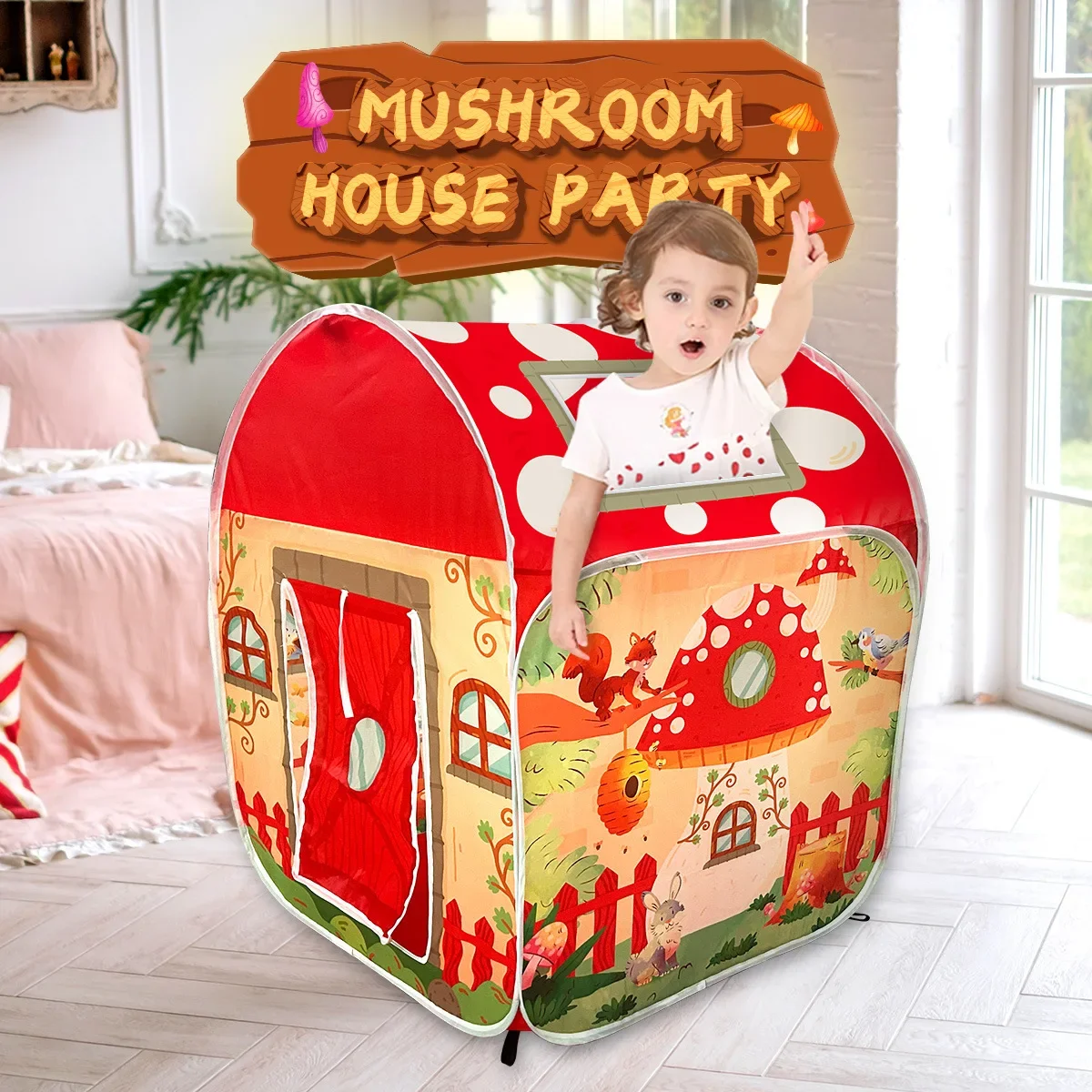 Children's Indoor Tent Toys Playhouse House Garden Foldable Tent Ocean Ball Pool Girl Boy Gift Game Boys and Girls Folding