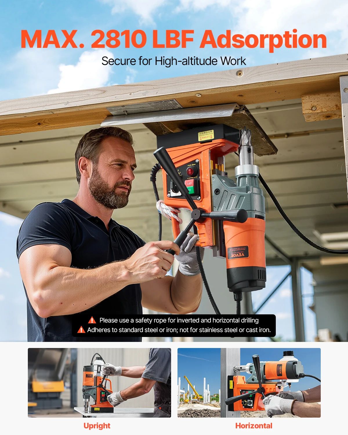 Portable Electric Mag Drill Press Variable Speed Drilling Machine