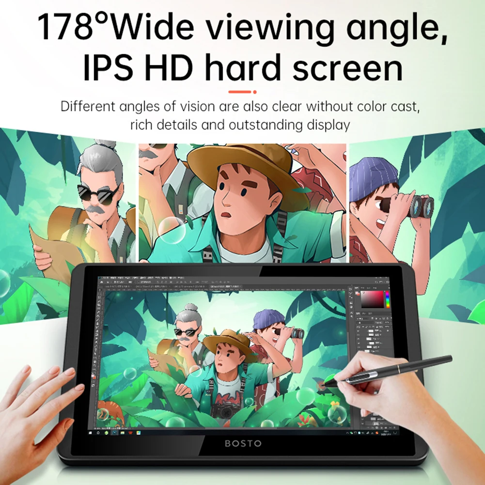 LCD 그래픽 모니터 디지털 아트 태블릿, 미니 HD 멀티미디어 인터페이스, C타입 플러그 앤 플레이, 맥 윈도우 PC용, 11.6 인치, 5W, 5V