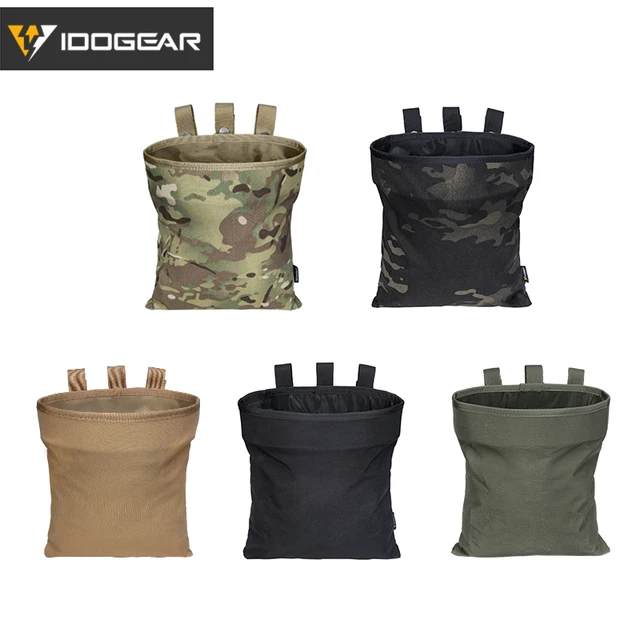 Borsa Tattica Di Recupero IDOGEAR - Con Aggancio MOLLE, Per Riviste E Equipaggiamento - Multi-Camo Black - Foto 7
