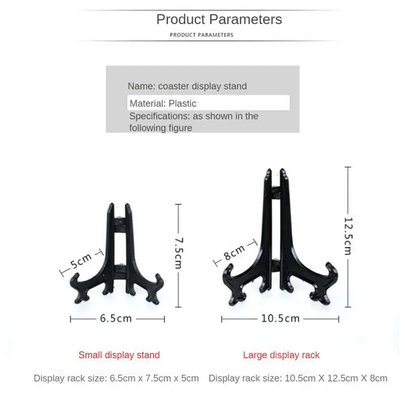 Small Plastic Display Rack Creative Gift Ceramic Coaster Accessories Display Stand Holders Triangle Bracket Decor Rack