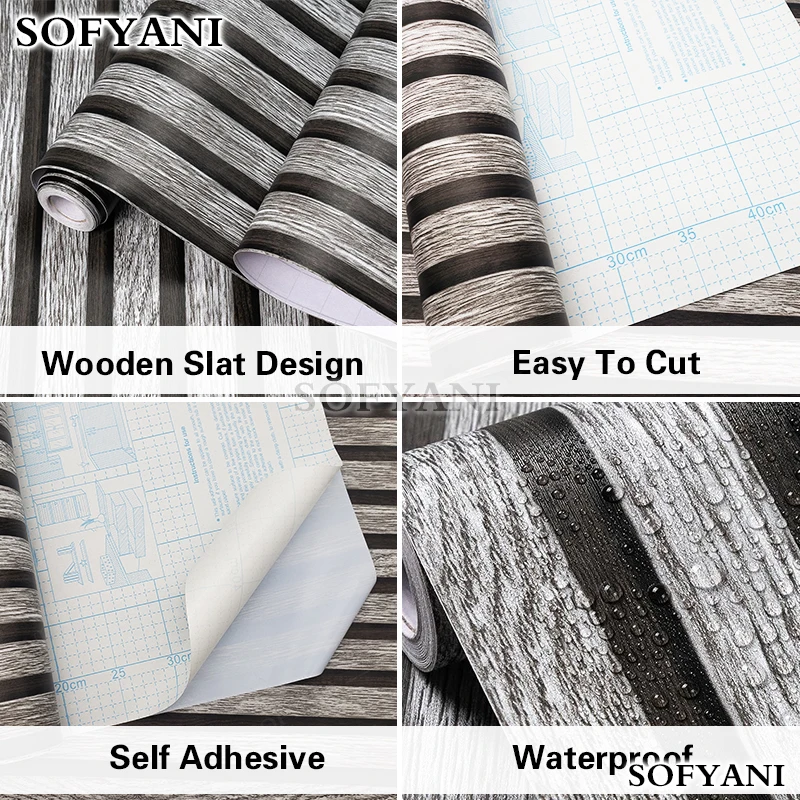 45cm Grid Self-adhesive DIY Background Wall Bedroom Livingroom PVC Waterproof AntiFouling Wall Sticker Home Decoration Wallpaper 2