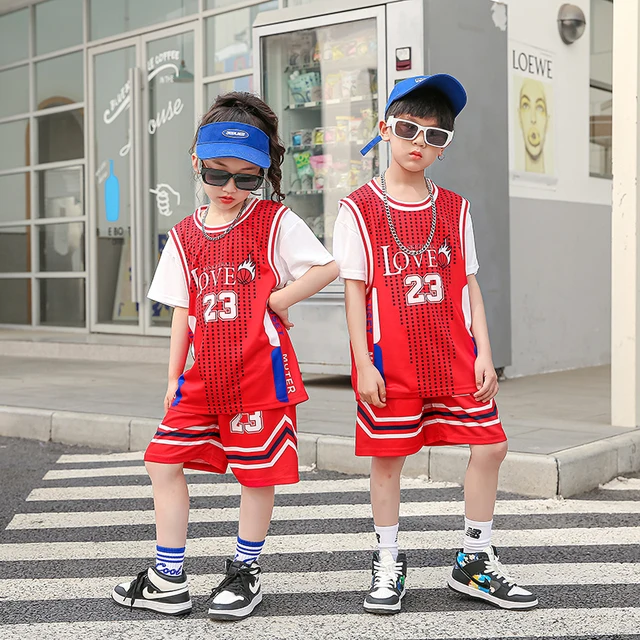 Maillot de Basket-ball pour Enfant Garçon et Fille, Chemise Confortable à vaccage Rapide, Survêtement Sportif, à la Mode, Uniformes de dehors d'Entraînement 1