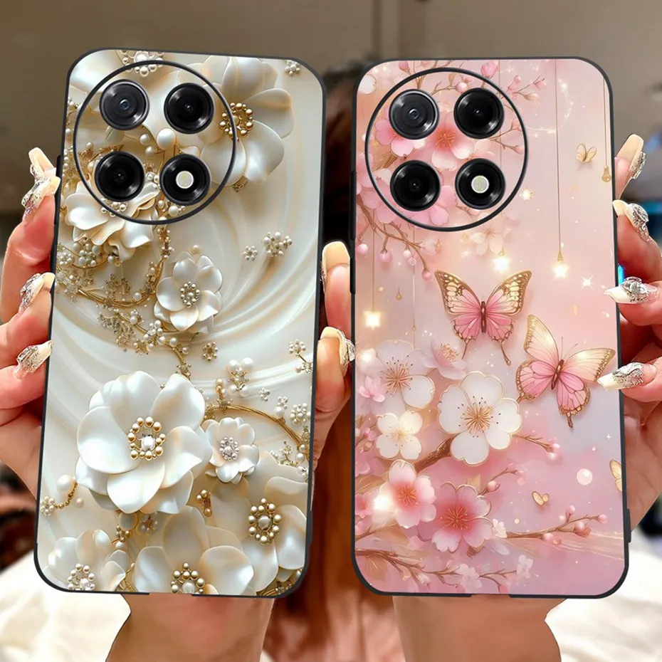 Sleek Black Silicon Soft TPU Phone Case - Modern Design Back Cover