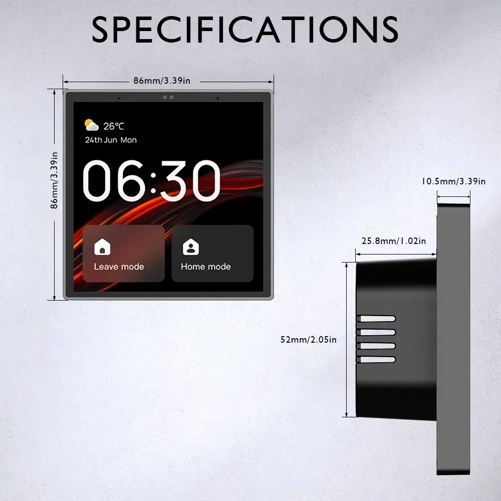 Tuya Control Panel Smart Home Control Panel Tuya Smart Panel Built-In Alexa Gate