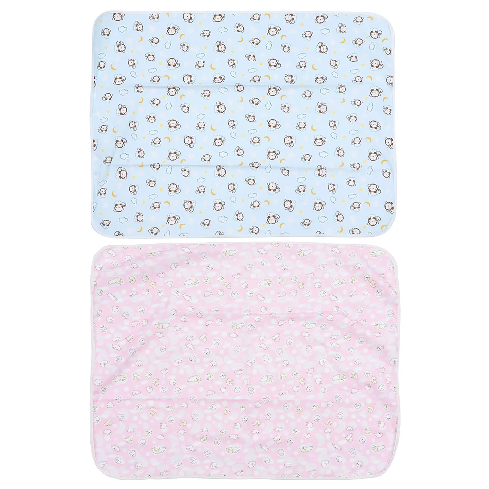 

2pcs Baby Bed Pad Waterproof Baby Bed Mat Baby Wetting Pad Diaper Cushion