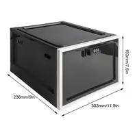 Boîte de rangement transparente pour réfrigérateur, avec serrure à combinaison, boîte à médicaments, compacte, sanitaire, téléphone portable, tablette, mot de passe 6