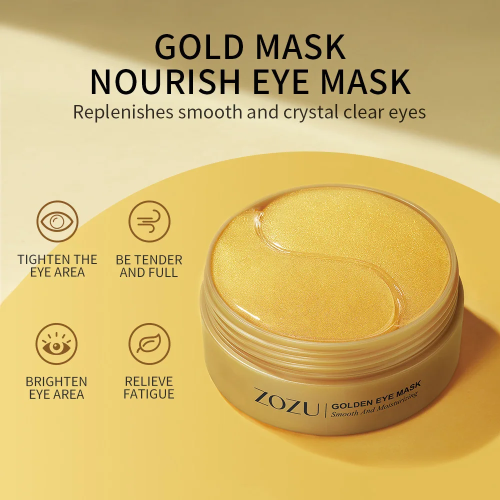 60pcs Avocado Golden Collagen Eye Mask Anti Dark Circles Eye Bags Moisturizing Firming Eye Patches Skin Care Products 3
