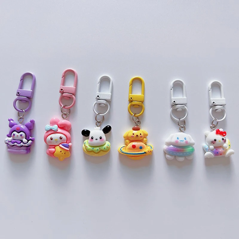 

Kawaii Милая планета НЛО Sanrio аниме фотография Нефритовая собака Kuromi Мелодия полимерный брелок Подвеска Аксессуары подарок