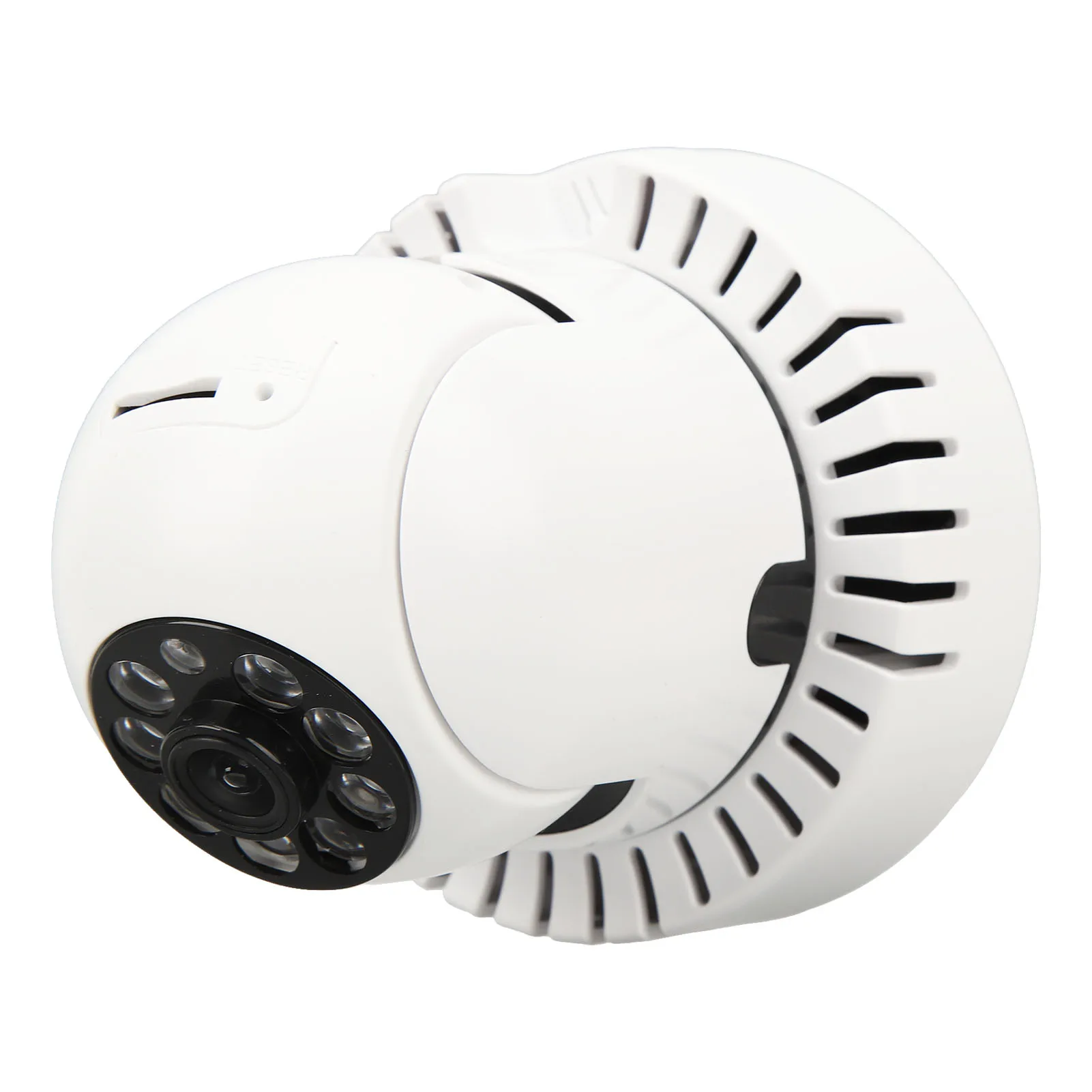 Outdoor WiFi Light Bulb Security Camera 2 Way Audio 110‑240V Light Bulb Security Camera with Smoke Detector for Home