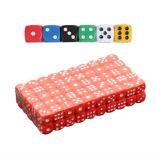 

100pcs/pack Acrylic Board Game Dice Accessories Round Corner Colorful Dot Drinking Tool For Bar Pub Club Party Entertainment
