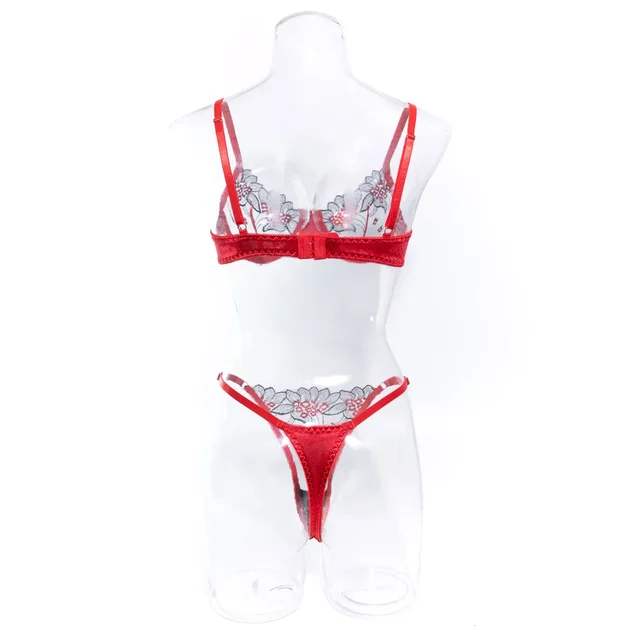 Floral Embroidered Lingerie Set 16