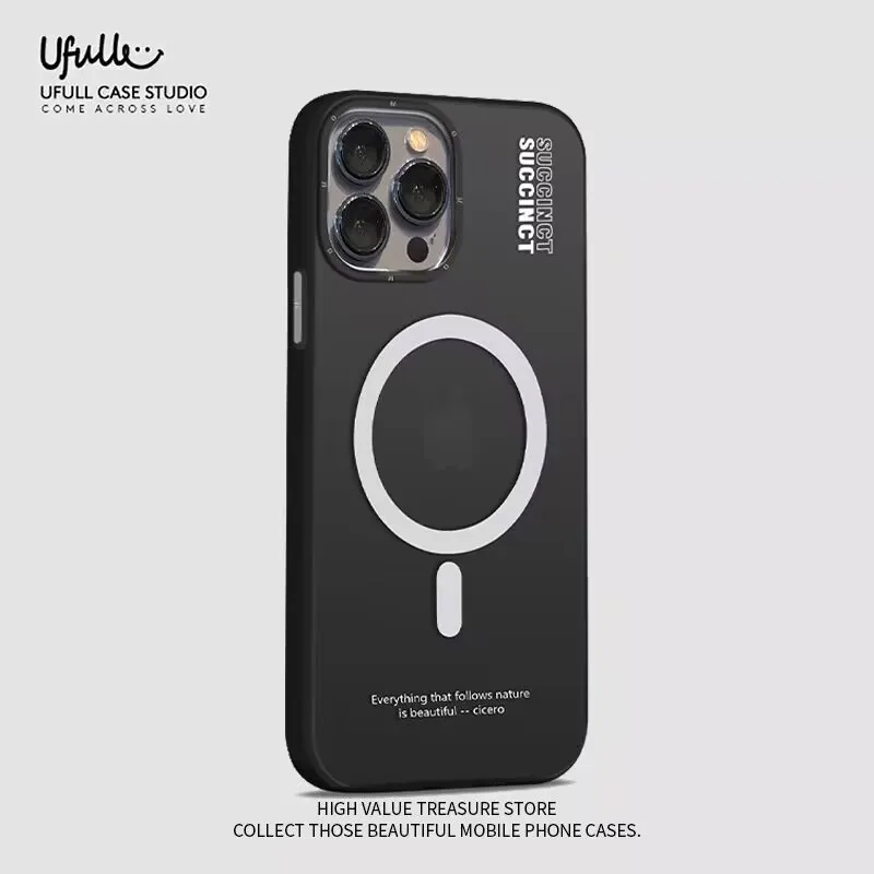 

Frosted Magnetic Matte Phone case For iPhone 12 13 14 Pro Max For Magsafe Wireless CHarging Translucent Back Cover IPHON 14 Pro