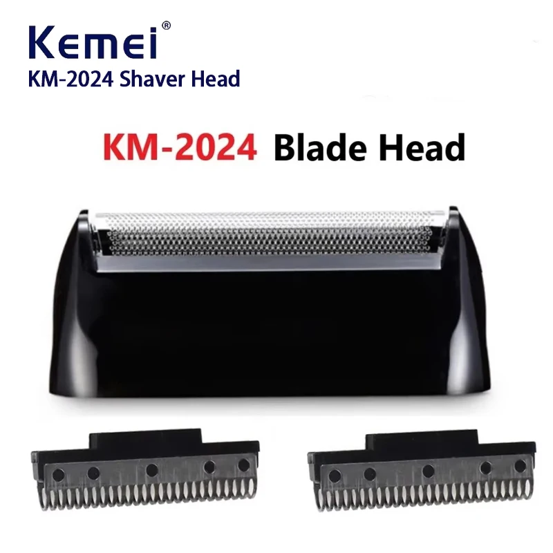 Kemei 2024 면도날 면도기 헤드 남성용 전기 면도기 KM-2024 면도기 메쉬 블레이드 네트 오리지널 수염 면도 부품