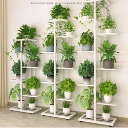 Home Balcony Storage Rack Wrought Iron Multi-layer Floor Flower Pot Rack Modern Minimalist Flower Stand Outdoor Flower Stands