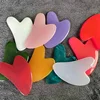 1pc Heart Shape SPA Massage Beeswax Gua sha Scraping Massage Scraper Face Massager Acupuncture Guasha Board Massager for face 6