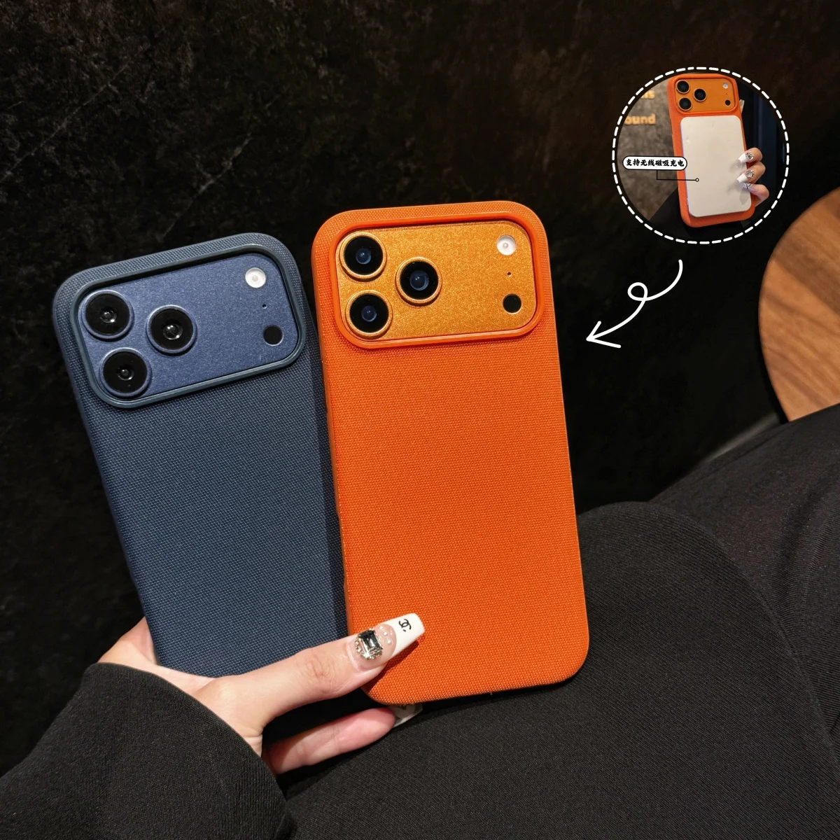 Premium Woven Fabric Magnetic Phone Case with Magsafe Charging and Shockproof Protection