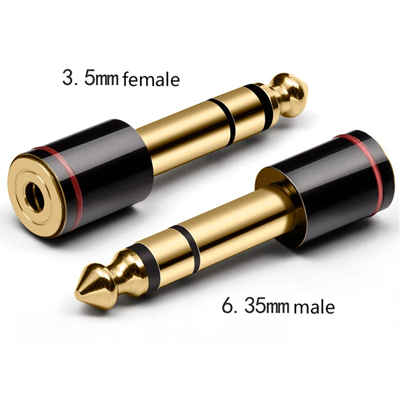 6.35mm 1/4 Male To 3.5mm 1/8 Female Connector Stereo Headphone Adapter Audio Jack Adapter For Aux Cable Headphone 1 Pc cable adapter