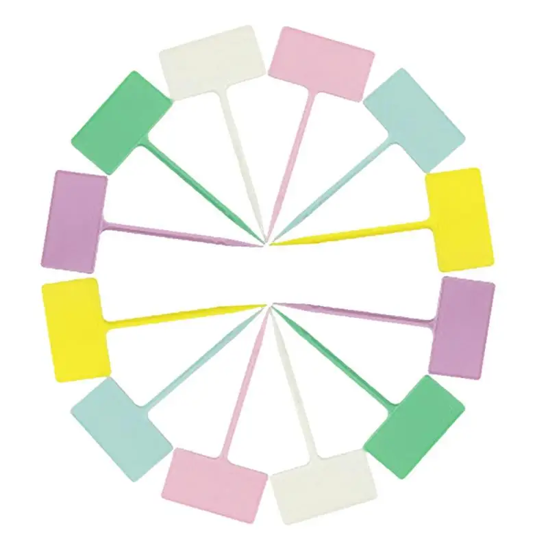 

12 шт. Т-образные пластиковые толстые этикетки для растений, бирки для цветов, овощей, саженцев, трав, садовые маркеры, знаки, стойки для теплицы, дома