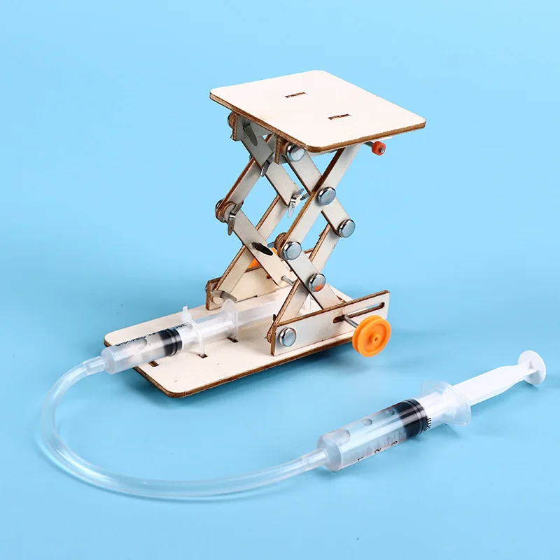 

Kids DIY Science Toys Educational Scientific Experiment Kit Hydraulic Lift Table Model Physics School Projects