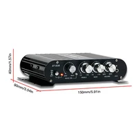 ST-838 HiFi 2.1 Channel Power Amplifier 80W*2 Stereo Bass Sound Amp Mini Media Player Subwoofer Amplifier Car Home Amp 6