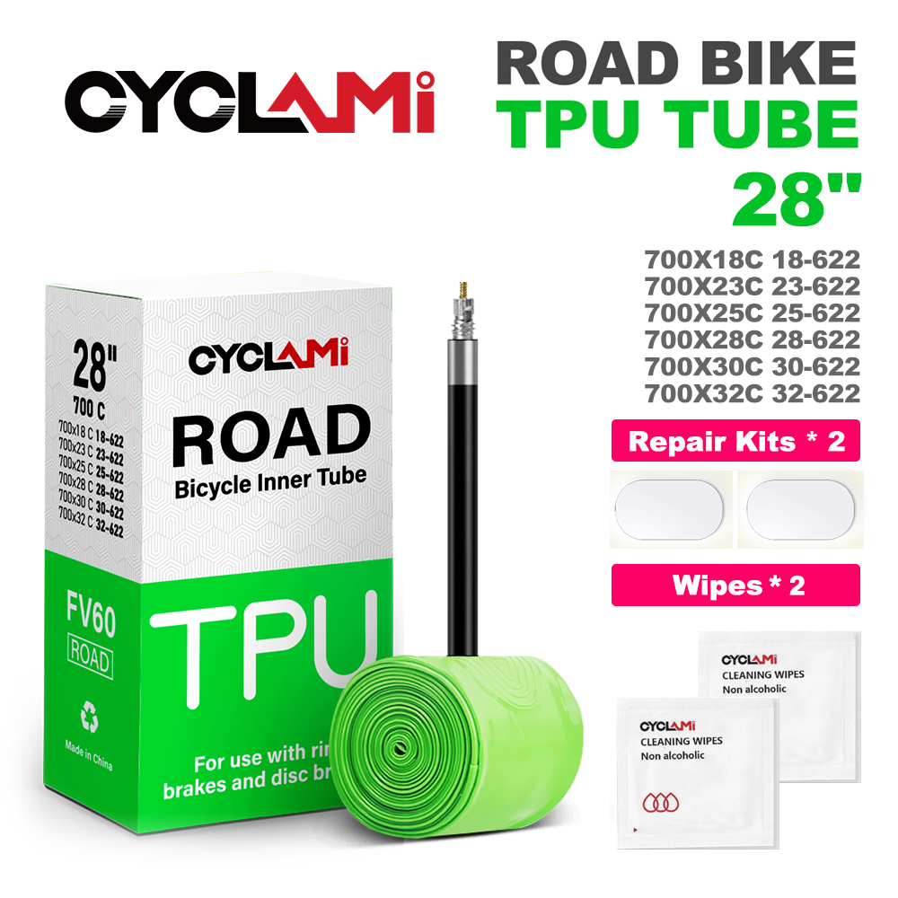 Ultralight Bike Inner Tube 700c Road Bicycle TPU Inner Tube 700C x 18 23 25 28 30 32 French Valve Bike inner Tubes CYCLAMI