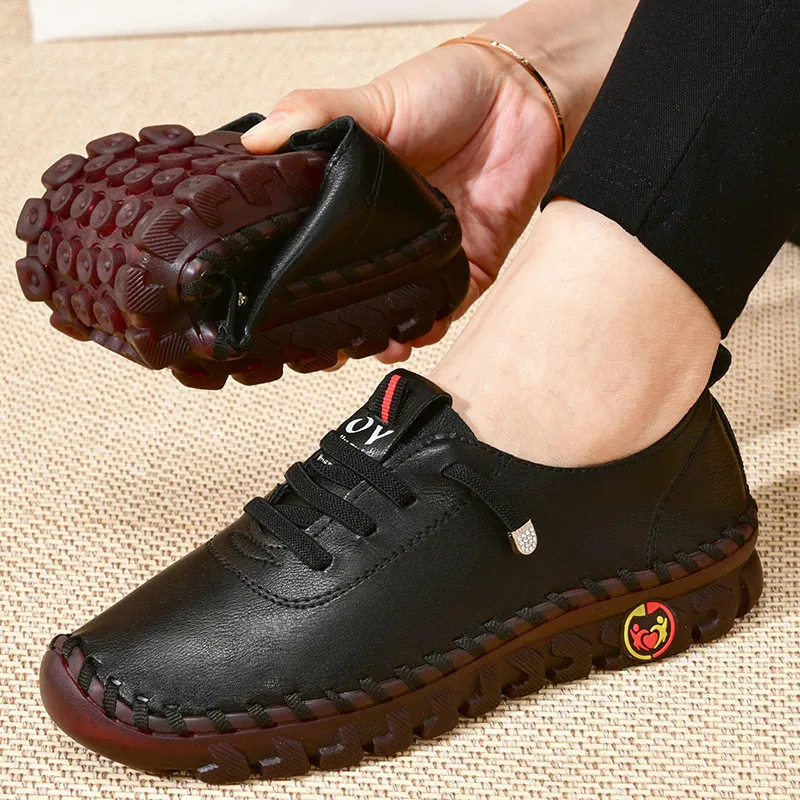 Sneakers Women Shoes Platform Loafers Lace Up Leather Flat Slip-On Spring Casual Mom Shoe Mujer Zapatos Chaussure Femme women shoes,casual shoes,women sneakers,women flats