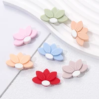 10Pcs New Silicone Beads Colored Petal Style Spacer Beads For Jewelry Making Diy Handmade Pen Teether Toy Bracelet Accessories 1