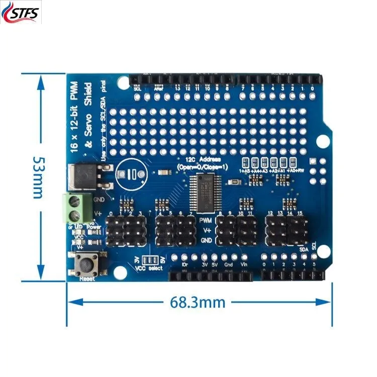 

servo shield 16 Channel 12-bit PWM/Servo Driver-I2C interface PCA9685 for arduino or Raspberry shield module