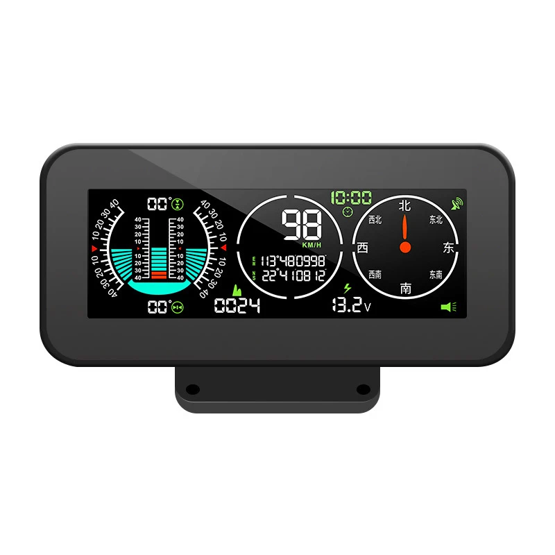 

GPS Speedometer Altimeter Voltage Meter DC10V-30V HUD Head up Display Speedometer Car Slope Digital Temperature Meter