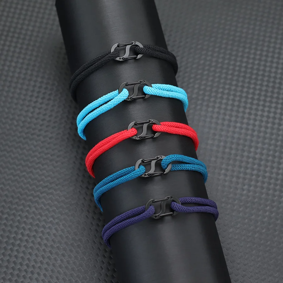 Stainless Steel Adjustable Rope Bracelet for Men and Women