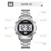 SKMEI Mens Waterproof Digital Wristwatch Alarm Date Week Clock Top Brand Luxury Stainless Steel Chrono Electronic Sports Watches 5