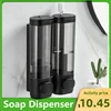 600mL Manual Soap Dispenser Wall Mounted Hand Press Soap Dispenser for Dish Liquid Lotion Shower Gel Shampoo Chamber 1