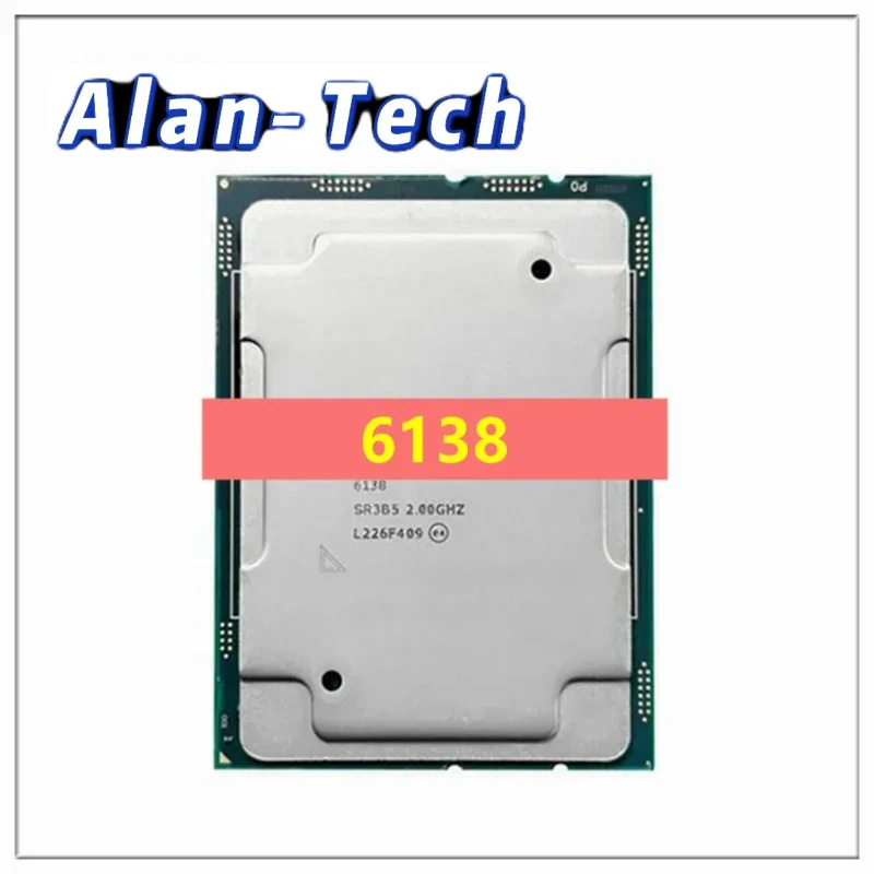 Usato Xeon Gold 6138 Sr3B5 Gold6138 Processore 27.5Mb Di Cache 2.00Ghz 20 Core Lga3647 125W Cpu Scalabile Spedizione Gratuita