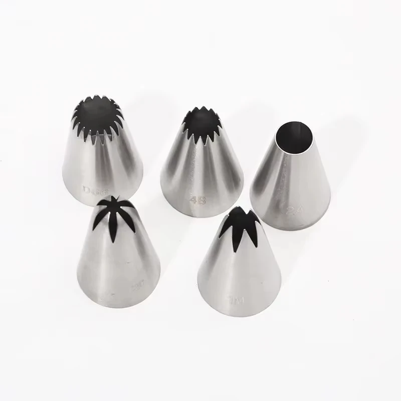 Cake Decorating Tip Set Cake Icing Nozzles Baking Nozzle Set Cake Decorating Nozzle Set Baking Supplies 5pc Piping Nozzle Cream Cake Cupcake Drop Flower Rose Pastry Nozzles Cookies Baking Tools Decorating Tips#1M 2D 2A 4B D66