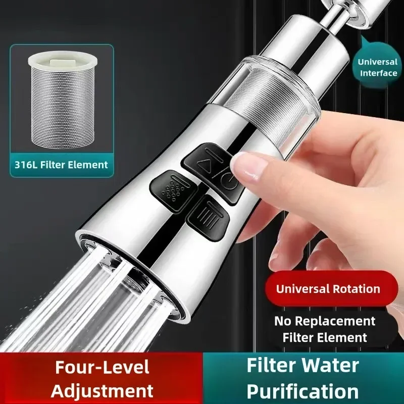 Kitchen Faucet Extender With Filter Function Universal Rotate Aerator Splash Filter Washbasin Faucet Bubbler Nozzle Aerator