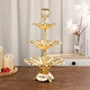 PEANDIM Luxury Portable Fruit Plate European Desktop Tray Wedding Party Cake Stand Home Nuts Sweets Decorative Storage Tray 2