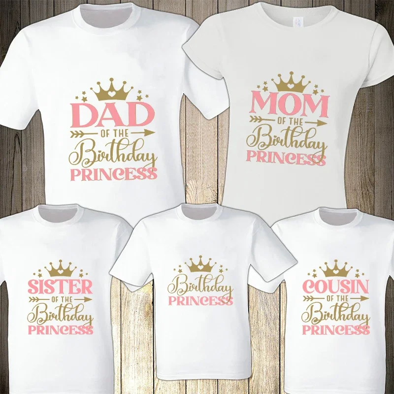 Birthday Princess Girls Party Matching Sibling T-shirts Kids Clothing