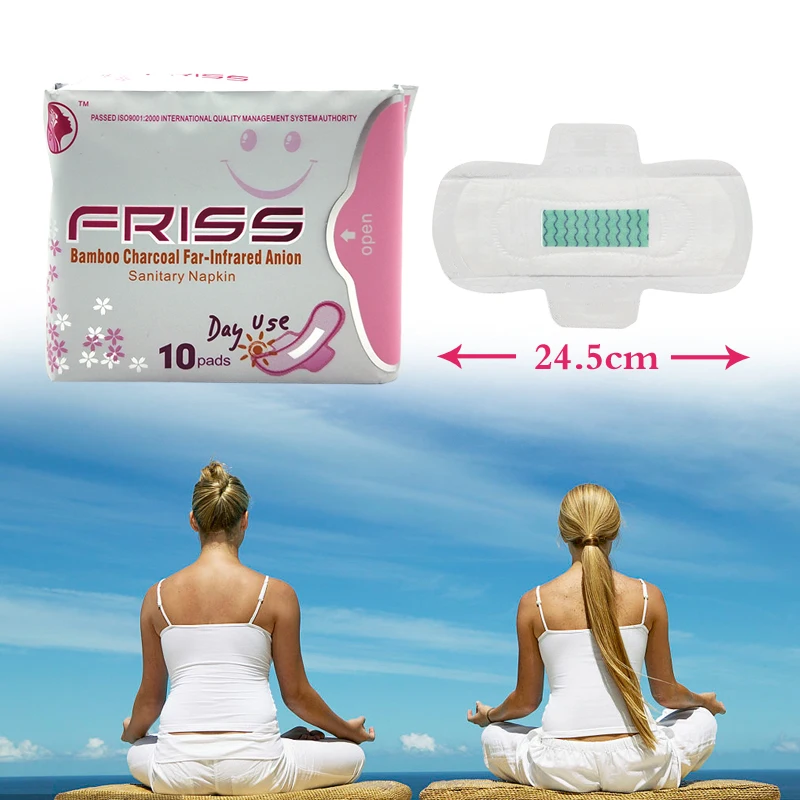 2Packs/20PCS High Quality Feminine Hygiene Lady Monthly Anion Sanitary Napkin Cotton Menstrual Pad for Day Use Women Health 4