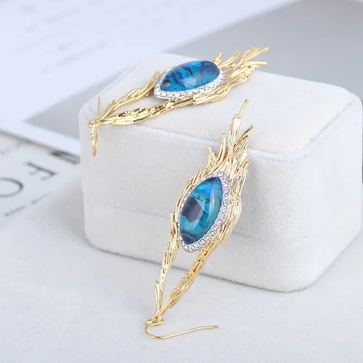 

European And American Trend Jewelry Wholesale Fashion Exaggerated Phoenix Earrings Jewelry For Woman 2022 Trend
