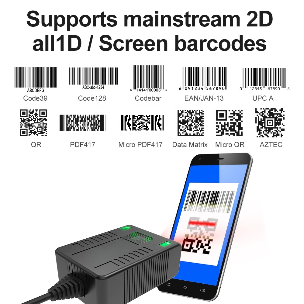 Fix mounted QR code reader 2D raspberry pi barcode scanner module