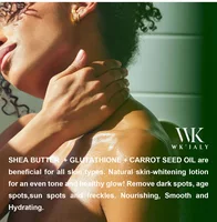 WK JALY Lotion pour le corps blanchissante Glow Booster, avec glutathion, élimine les taches foncées, la mélanine, crème uniforme pour tous les types de peau 6