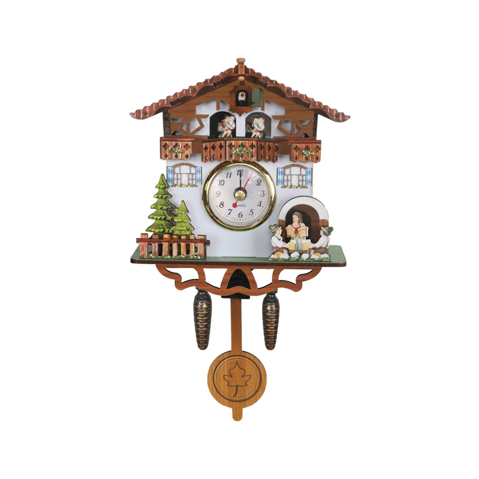 Wooden Hanging Wall Clock Bird Alarm Clock Cuckoo Clocks For Home Decoration Quartz Watch Decorative Home Decor - 2