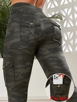 2025 Pockets Camouflage Gym Leggings Women High Waist Fitness Sport  Leggings Of Women Running Outdoors Compression Fashion Pant 1