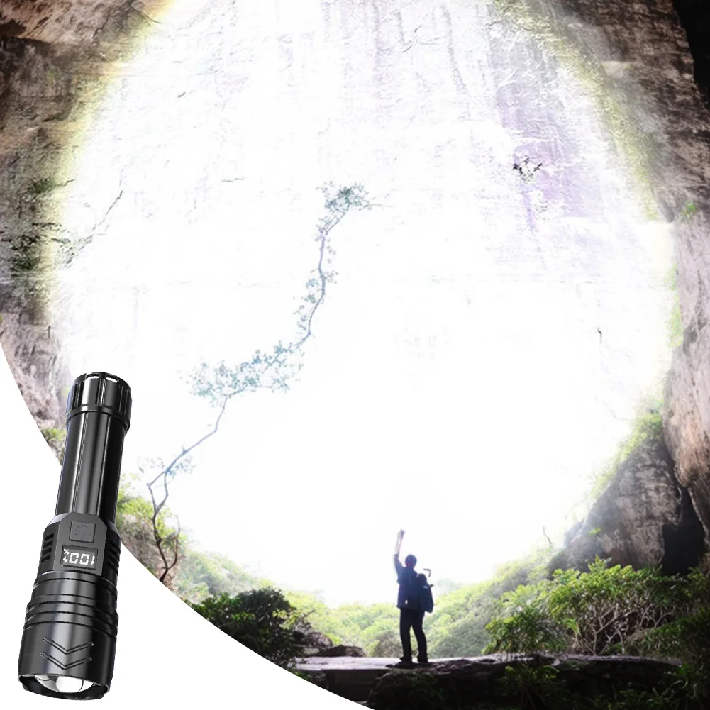 Description Picture 5 of itemHandheld LED Flashlight USB Charging Super Bright Flashlight Power Display Brightest Flash Light for Power Outages