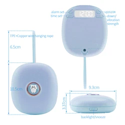 Silent Vibration Alarm Clock - Wake - Up Strong with Creative Cute Pet Mute LED Display (BL - Alarm clock)