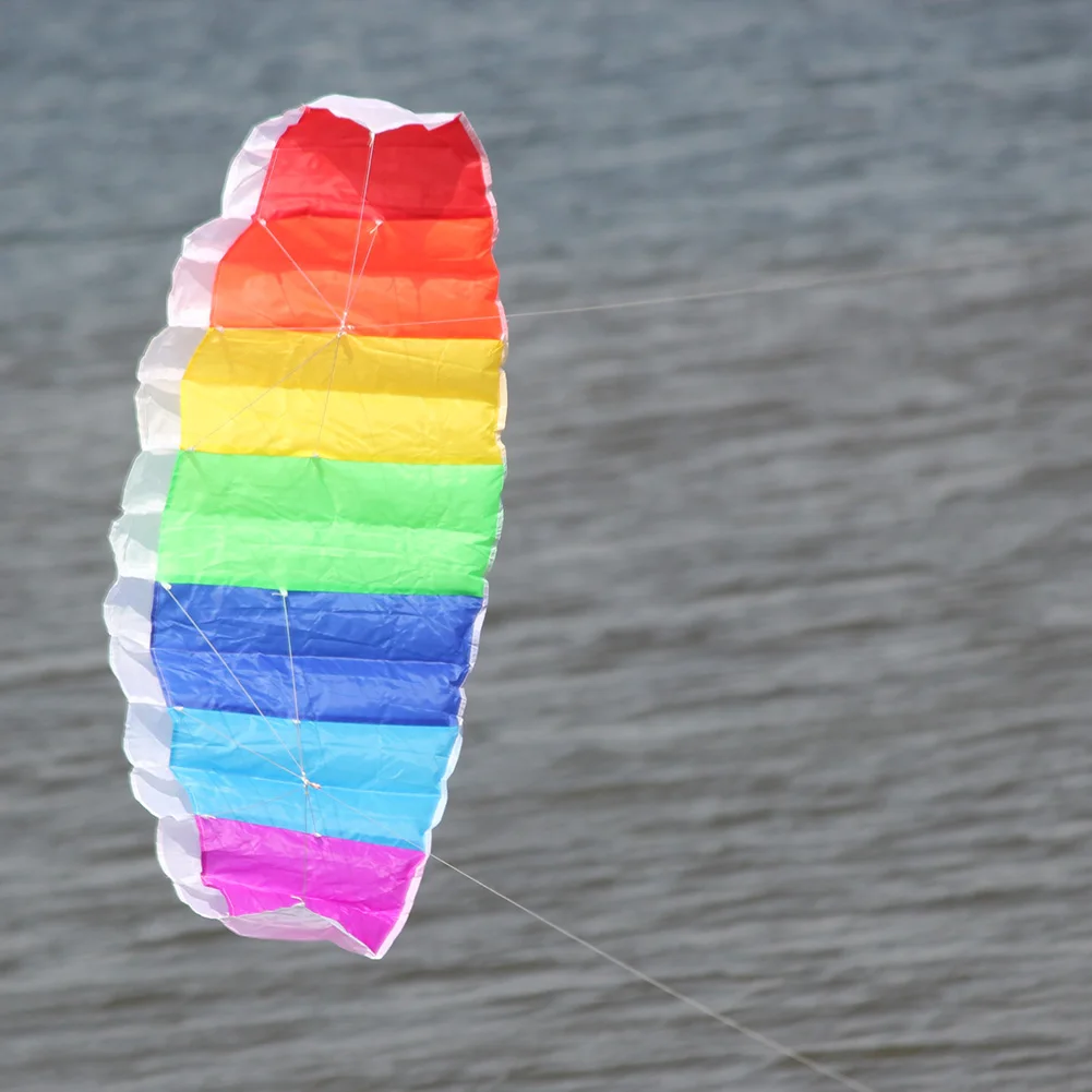1.4m Large Parafoil Kite with 2 Handle Parafoil Parachute Lightweight