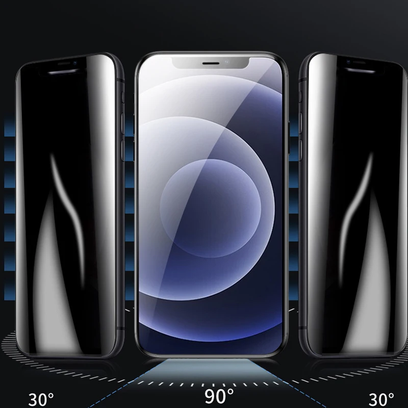 4-Piece Privacy Anti-Peeping Matte Ceramic Screen Protector Set