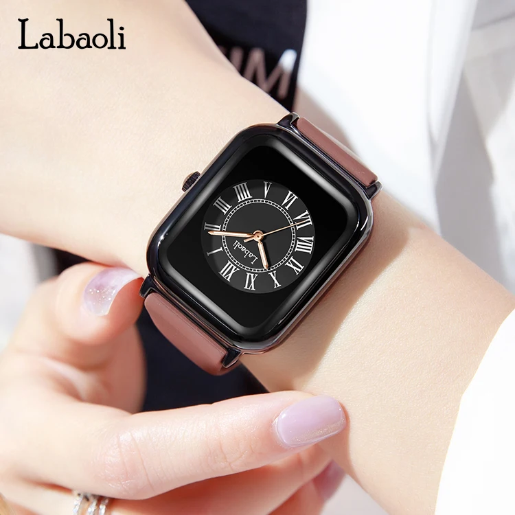 

Minimalist Watch for Women Quartz Wristwatch Luxury Ladies Clock Rectangle Square Silicone Band Elegant Simple Style Black Reloj